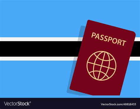 Botswana passport botswanean flag background Vector Image