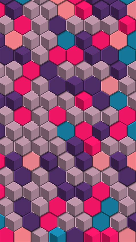 Colorful Hexagon Geometric Wallpapers - Wallpaper Cave