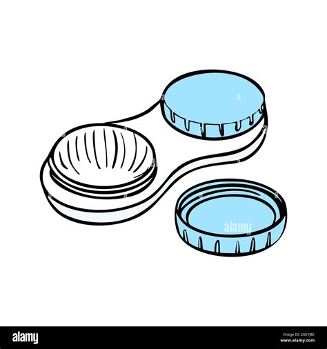 Contact lenses health care vector illustration. Ophthalmology cartoon icons set Stock Vector ...