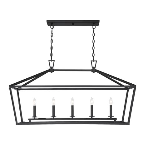 Z-Lite 5-Light Matte Black Linear Chandelier | The Home Depot Canada