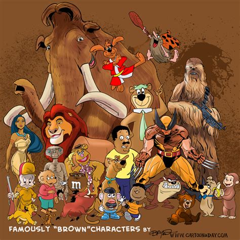 Famously Brown Characters Cartoon