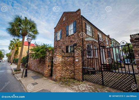 Historic Brick House in Charleston, South Carolina Stock Image - Image ...