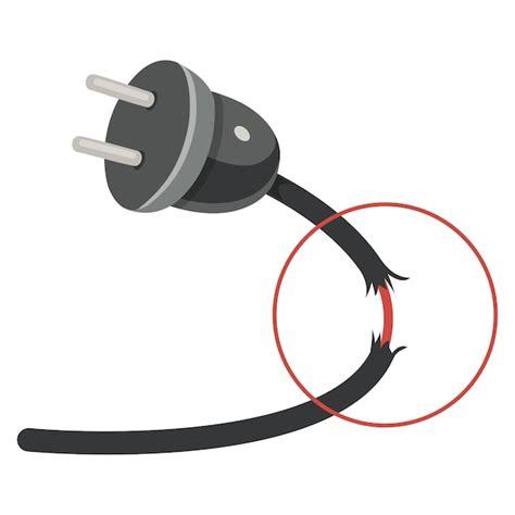 Premium Vector | Illustration of ruptured cable