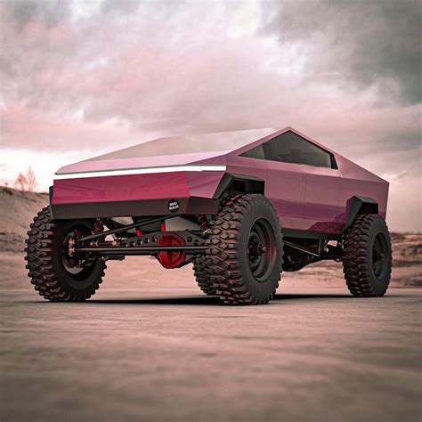 Lifted Tesla Cybertruck Looks Like a Stealth Hammer - autoevolution