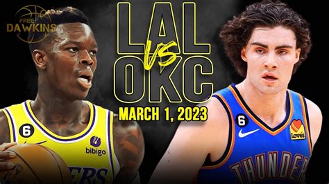 Los Angeles Lakers vs OKC Thunder Full Game Highlights | March 1, 2023 | FreeDawkins - YouTube