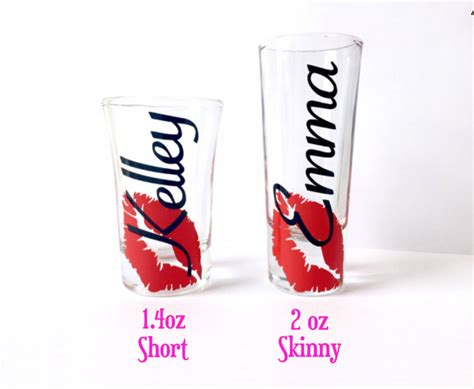 Bachelorette Party Shot Glasses Personalized Shot Glass Lips - Etsy