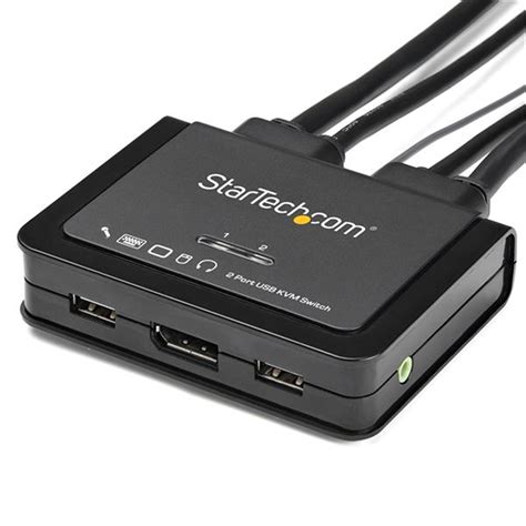 Buy the StarTech 2 Port DisplayPort KVM Switch - 4K 60Hz - Compact Dual Port... ( SV211DPUA4K ...