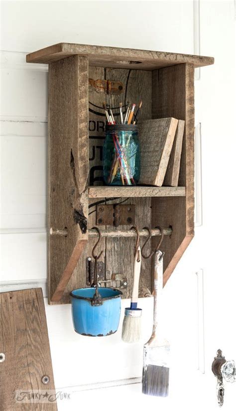 Make this reclaimed wood branch shelf that's really... anything ...