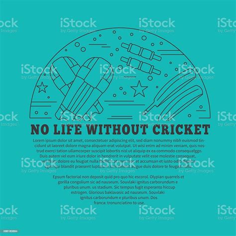 Cricket Sport Game Graphic Design Concept Stock Illustration - Download Image Now - Cricket Ball ...