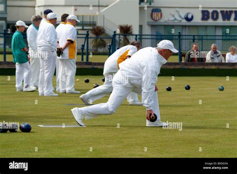 Bowls Match at Ryde Marina Bowls Club Isle of Wight South England UK ...