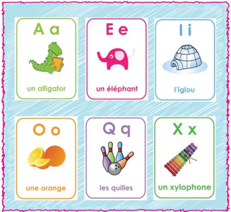 Printable French Alphabet Flash Cards A-Z | Etsy