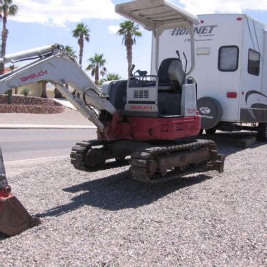 Takeuchi Mini Excavator With Transport Trailer, Chains And Binders for ...