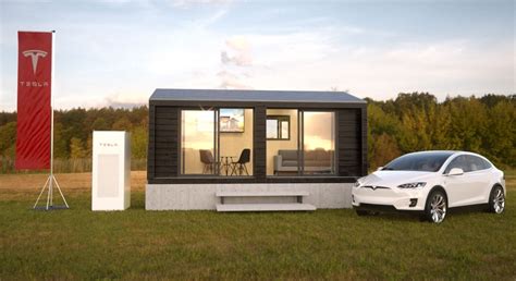 Mini-Haus voll nachhaltiger Technik: Tesla wirbt auf deutscher Baumesse ...