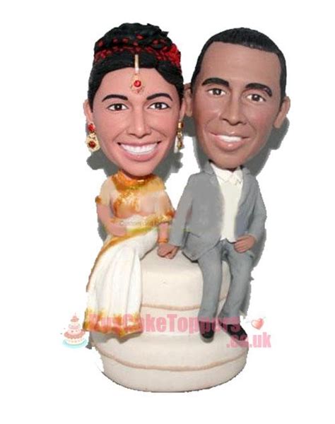 Indian couple wedding cake topper - Custom cake toppers | Personalised wedding cake toppers ...