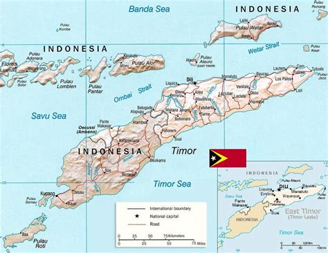 East Timor Map, Capital Dili - Timor Leste | East timor, East timor map ...