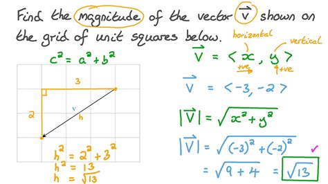 Question Video: Magnitude of a Vector on a Grid | Nagwa