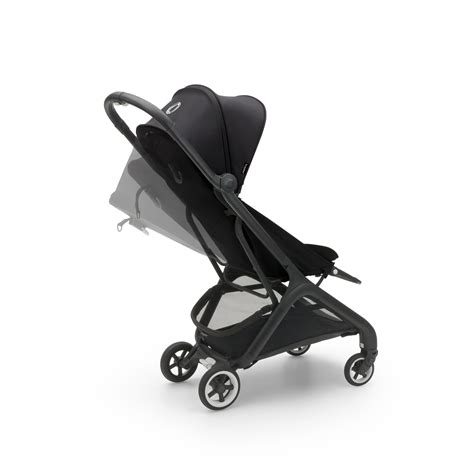 Bugaboo Butterfly seat stroller Midnight black sun canopy, midnight black fabrics, black chassis ...