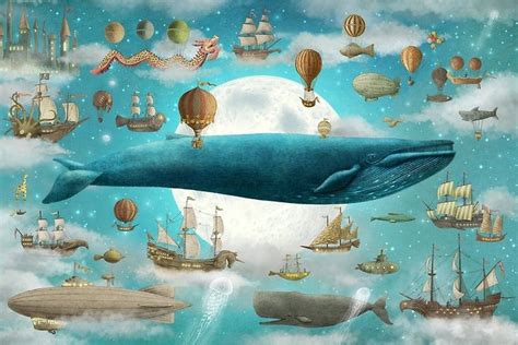 "Ocean Meets Sky - Option" Poster for Sale by Eric Fan | Steampunk ...