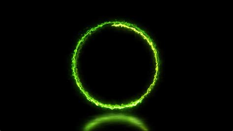 Abstract animated light Neon effect circle frame overlay Loop ...