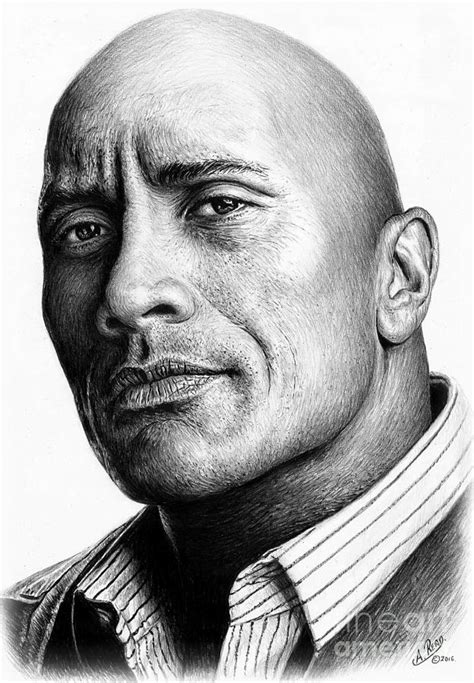 Dwayne 'The Rock' Johnson By Andrew Read - Graphite Drawing : r/drawing