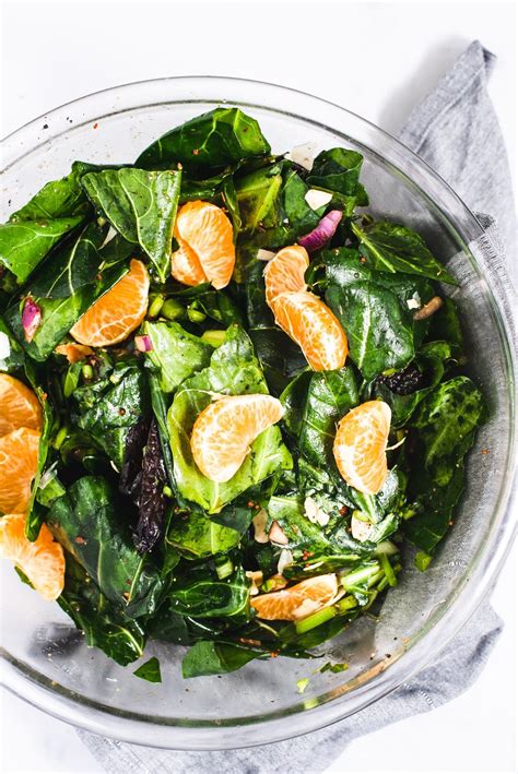 Marinated Collard Greens Salad - Cozy Peach Kitchen