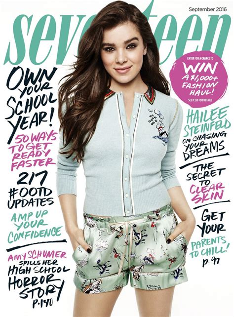 HAILEE STEINFELD in Seventeen Magazine, September 2016 – HawtCelebs