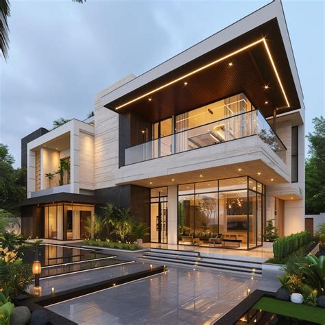 Premium Photo | Modern luxury house exterior design