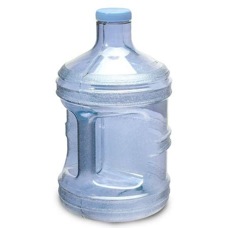 1 Gallon BPA FREE Reusable Plastic Drinking Water Big Mouth Bottle Jug Container with Holder ...