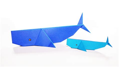 Origami Whale - Paper Folding / Papier Falten / 종이접기 - Paper Crafts 1101 おりがみ - YouTube