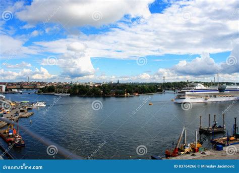 Scenic Summer Scenery of the Old Town in Stockholm, Sweden Editorial ...