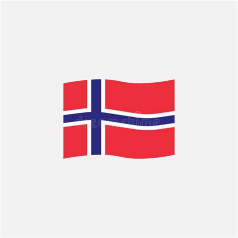 Norway Flag Colors Flat Icon Stock Vector - Illustration of front, folds: 163612650