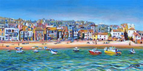 St Ives Harbour painting - original painting for sale