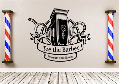 Barber Shop Wall Decal Barber Shop Wall Sticker Barber - Etsy