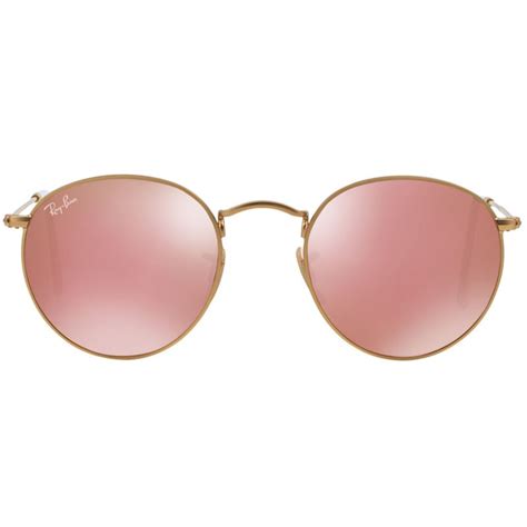 Ray Ban Round Metal Gold Flash Rose - Lunettes de soleil Funoptic