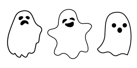 Halloween Ghost Silhouette Set 12984367 Vector Art at Vecteezy