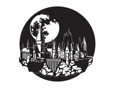 Harry Potter Hogwarts Castle Silhouette | Behance