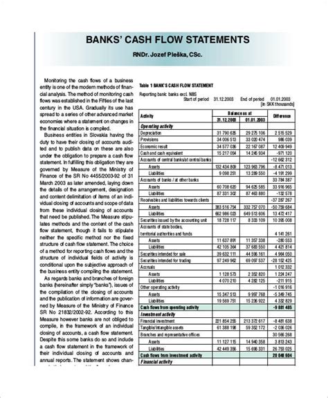 Cash Flow Statement - 10+ Examples, Format, Pdf