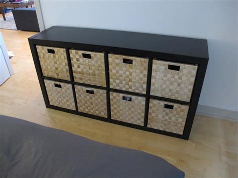 Ikea Kallax Shelving unit - black-brown & 8 baskets Victoria City, Victoria