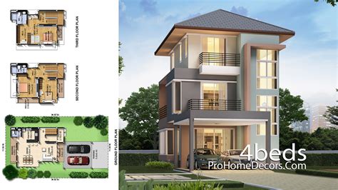 Small House Design 7.5x14 Meter with 3 Bedrooms - Pro Home DecorS