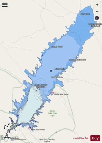 Lake Alamo Fishing Map | Nautical Charts App