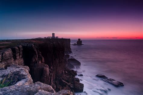 2736x1824 resolution | landscape photography of cliff beside ocean under sunset HD wallpaper ...