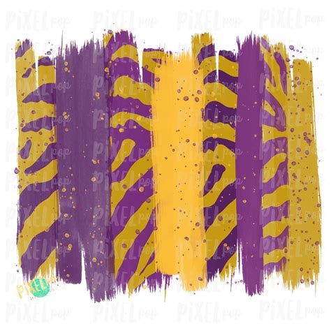 Purple And Gold Brush Strokes PNG, Printable, Sublimation Design, Wall ...