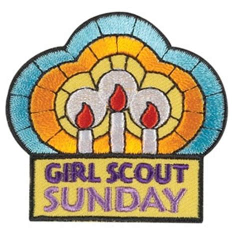 Official Girl Scout patch: Girl Scout Sunday | Merit Badges | Pinterest ...