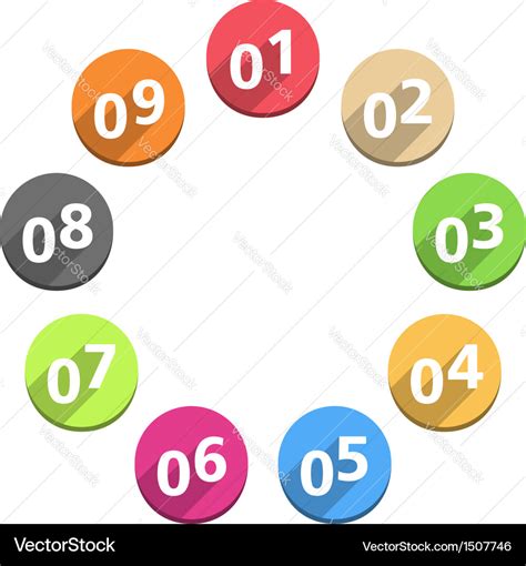 Circles with numbers Royalty Free Vector Image