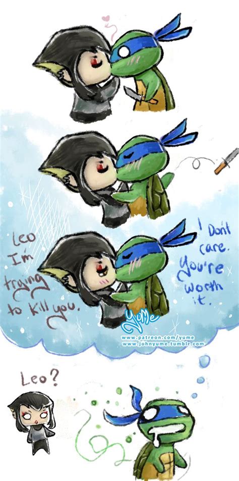 Tmnt Karai And Leo Kissing