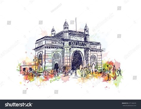 425 Gateway India Sketch Images, Stock Photos & Vectors | Shutterstock