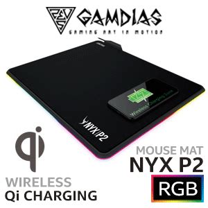 Gamdias NYX P2 RGB Wireless Charging Gaming Mouse Mat