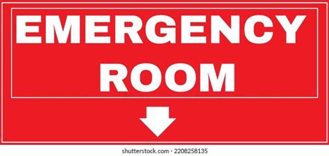 Emergency Room Sign Vector Red Color Stock Vector (Royalty Free ...