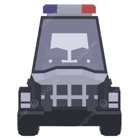 Front View White Transparent, Cartoon Police Cra Front View, Cartoon ...