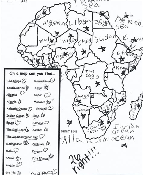 African Map Quiz Printable Blank Of Africa Fill In - Africa Map Quiz Printable | Free Printable Maps